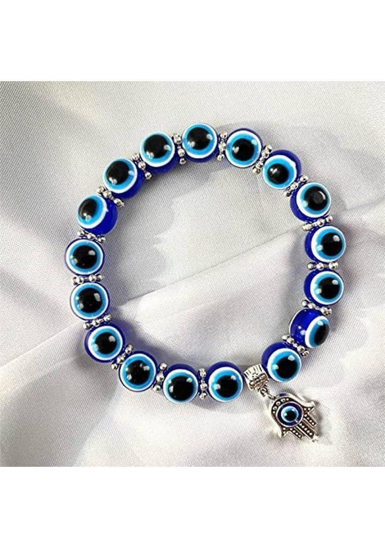 Dori Beads Silver Charm Bracelet - Indya