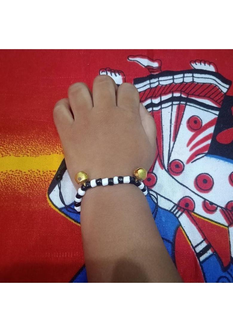 Brass, Mother of Pearl, Dori Beads Armlet Set&nbsp;&nbsp;(Pack of 8) - Indya