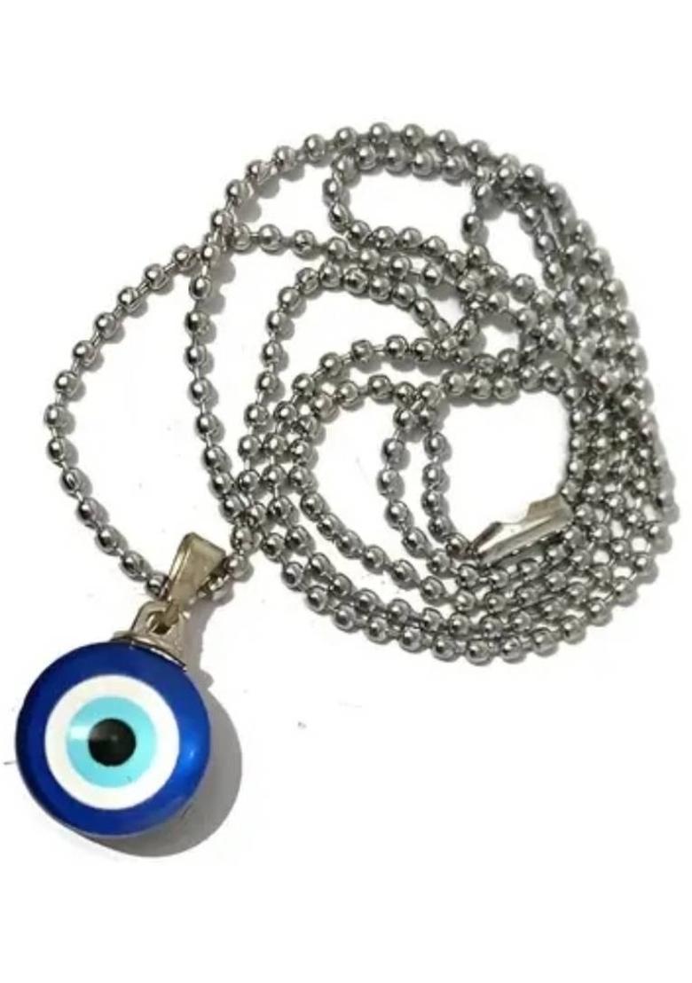 ShivShakti Bazzar Evil Eye Protection Pendant Rhodium Alloy Pendant Set - Indya