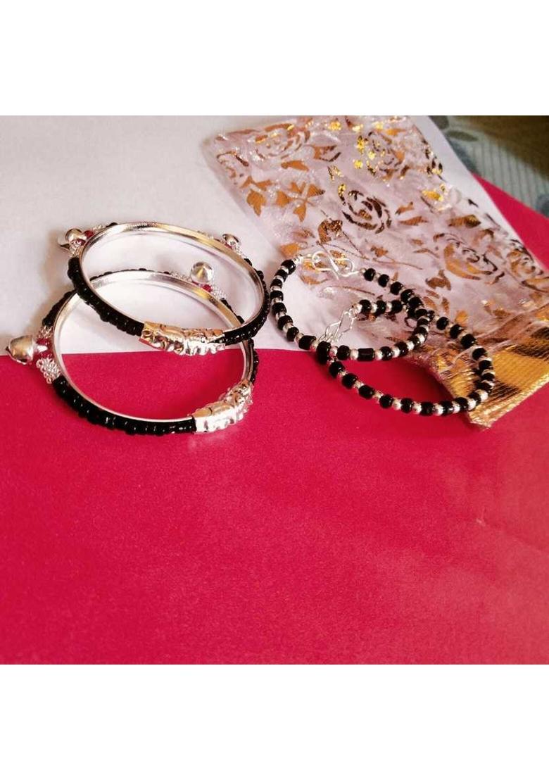 Metal, Alloy Charm Bracelet&nbsp;&nbsp;(Pack of 2) - Indya