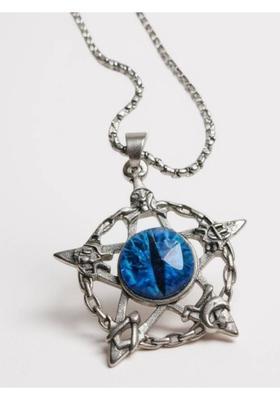 RAPPERSSHOP Evil eye Pendant Stainless Steel Necklace with Box Chain Sterling Silver Stainless Steel Pendant Set