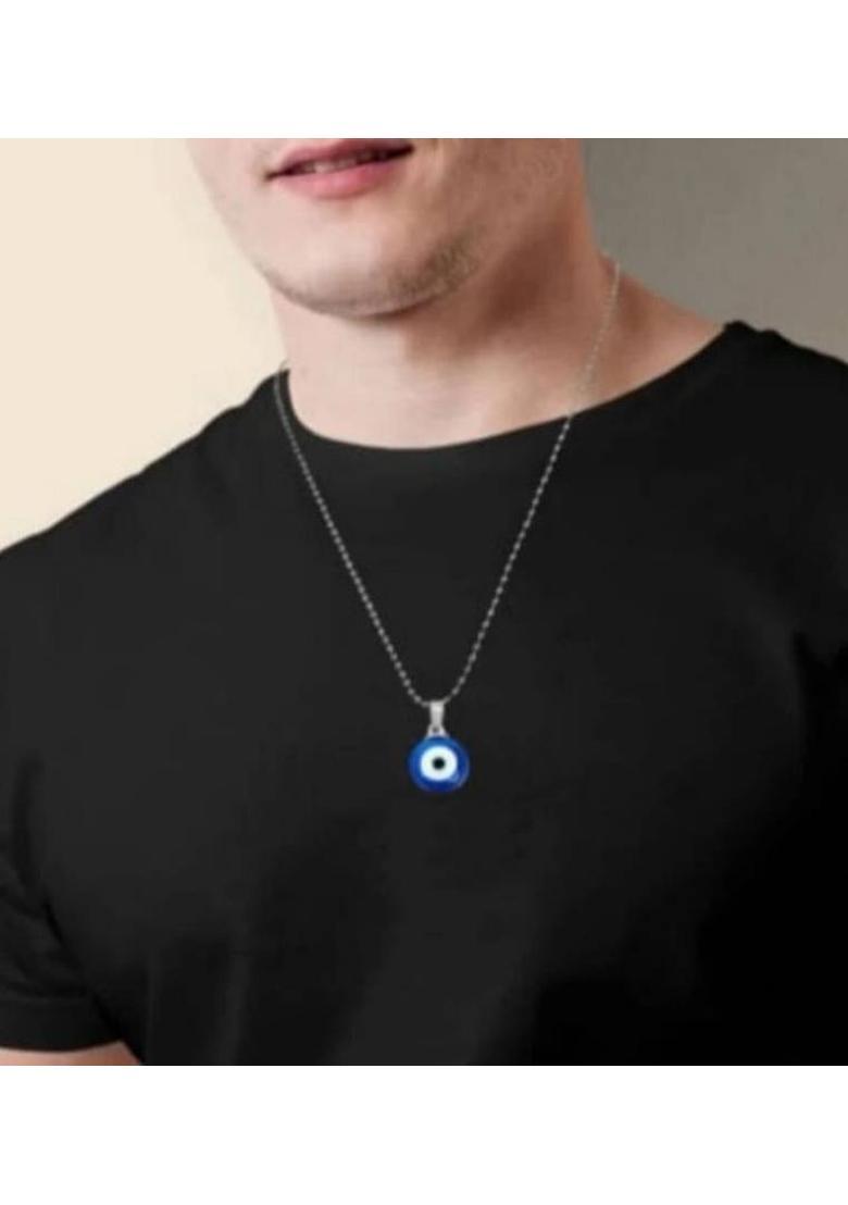 house of common StYLISH EVIL EYE PENDANT Sterling Silver Stainless Steel Pendant - Indya