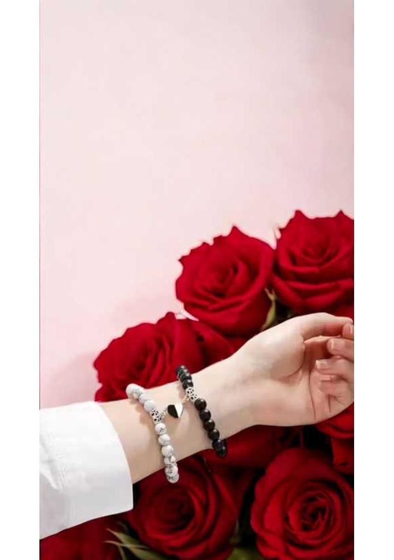 Stone Beads, Crystal Bracelet - Indya