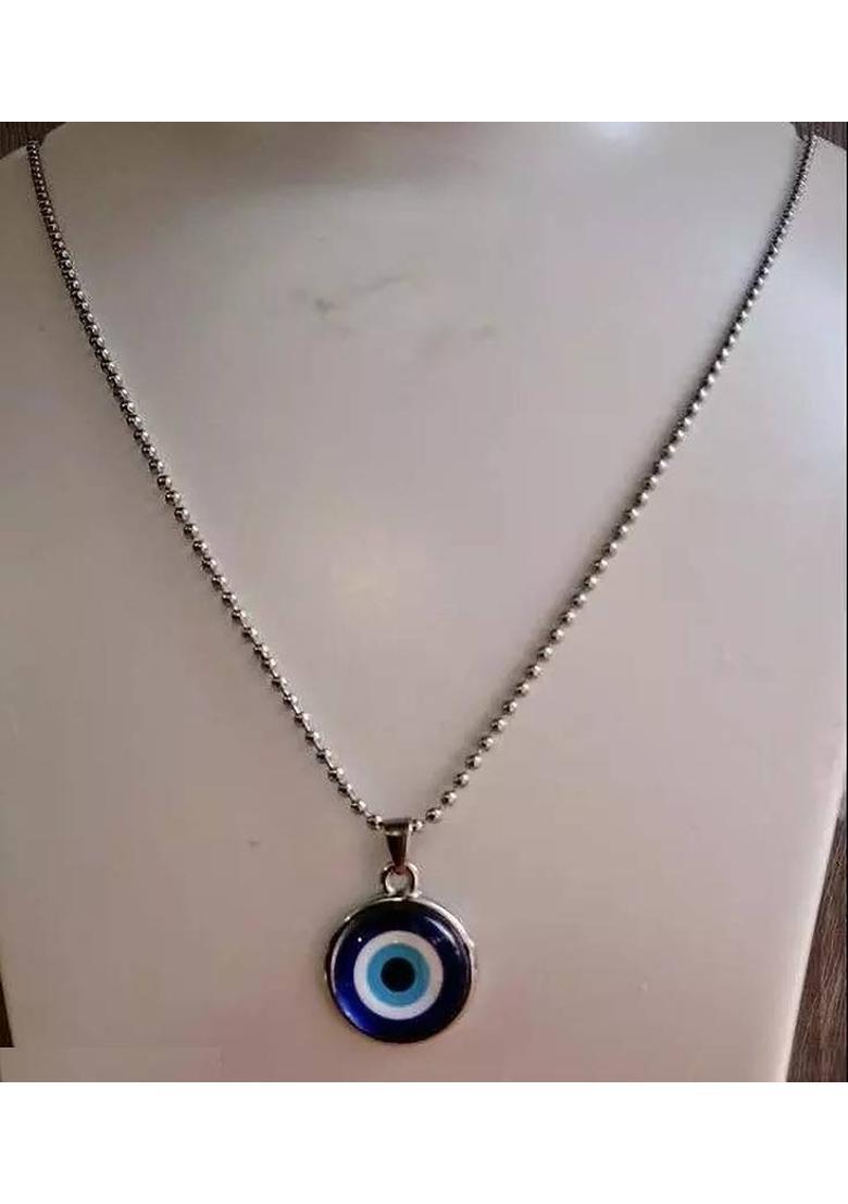 house of common Evil Eye Pendant Protect You From Bad Eyes Metal Pendant. Stainless Steel Pendant Set - Indya