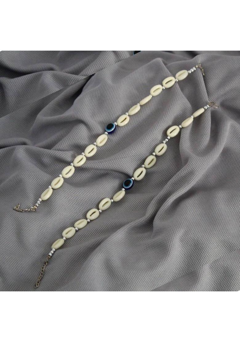 Evil Eye Anklet ( kodi anklet) Alloy Anklet&nbsp;&nbsp;(Pack of 2) - Indya