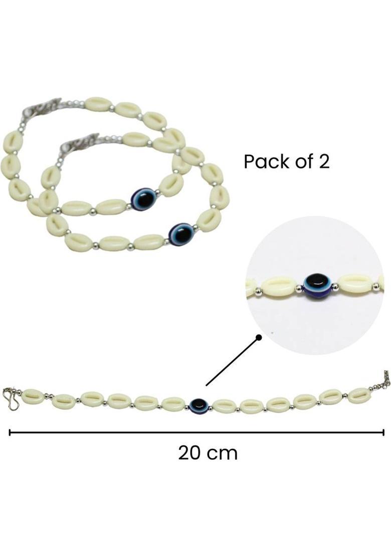 Evil Eye Anklet ( kodi anklet) Alloy Anklet&nbsp;&nbsp;(Pack of 2) - Indya