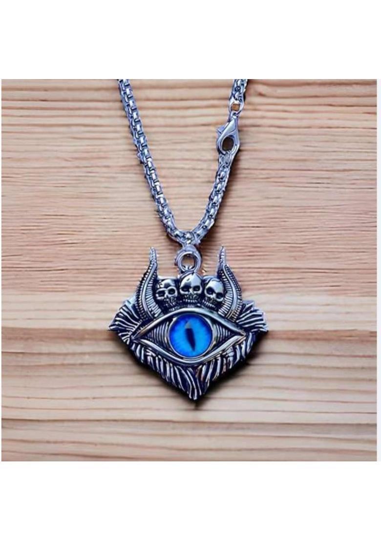 TODANI JEMS Thriling Evil Eye Pendant Stainless Steel Locket Set - Indya