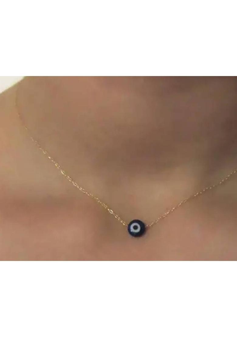 Divin Crysttal Evil Eye Pendant Charm Gold-plated Glass, Metal Pendant - Indya