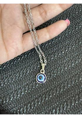 ricky collections Blue Evil Eye with Silver Chain Alloy