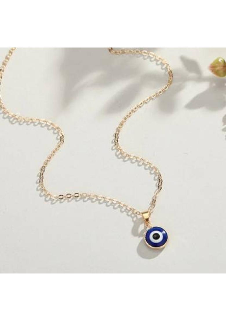 TODANI JEMS Evil Eye Pendant for Girl and Women, Stylish Daily/Partywear Locket Gold-plated Stainless Steel Pendant - Indya