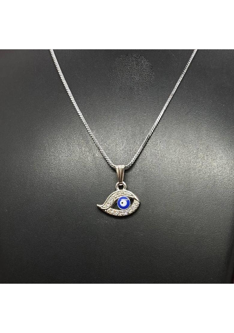 AD Enterprises Evil Eye Pendant Necklace for Women Silver Alloy Pendant - Indya