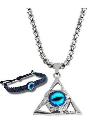 Dori, Stainless Steel Silver Blue, Silver, Black Jewel Set&nbsp;&nbsp;(Pack of 2)