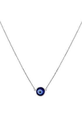 Silver-Plated Classic Circular Evil Eye Chain Crystal Silver Plated Alloy Chain