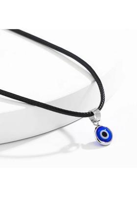 Monkstar EVIL EYE PENDENT Silver Fabric, Crystal Pendant