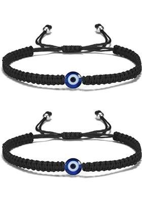 Fabric, Silver, Dori, Plastic Bracelet&nbsp;&nbsp;(Pack of 2)