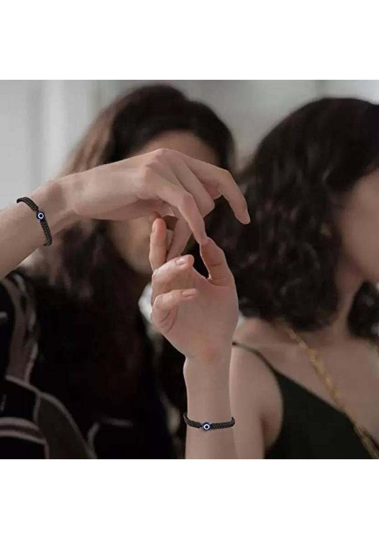 Fabric, Silver, Dori, Plastic Bracelet&nbsp;&nbsp;(Pack of 2) - Indya