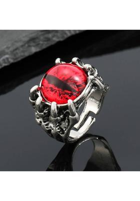 Dragons Eye Ring, Devil Eye Ring, Eye Ring, Evil Eye Ring Adjustable Unisex Ring Stainless Steel Silver Plated Ring
