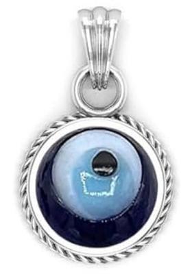 APSLOOSE 7.25 Ratti 6.25 Crt Original Turkish Nazariya Natural Blue Evil Eye Pendants Silver Brass Locket