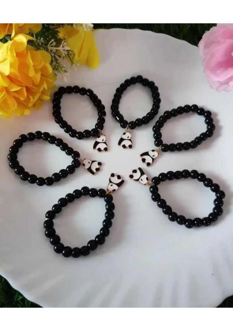 Brass, Metal, Stone, Mother of Pearl, Crystal, Glass, Alloy, Evil Eye Bracelet&nbsp;&nbsp;(Pack of 6) - Indya