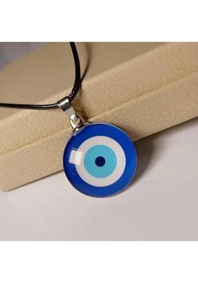 BRIJAZA nazariya Blue Turkish Evil Eye Pendant Silver Brass Pendant