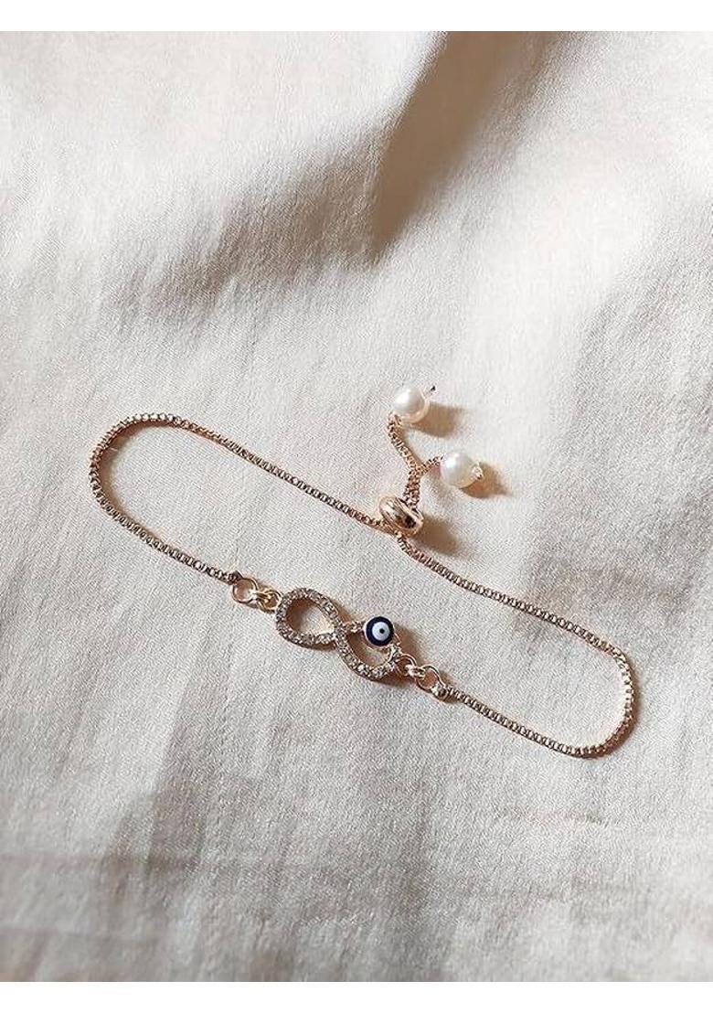 Brass Diamond Gold-plated Bracelet - Indya