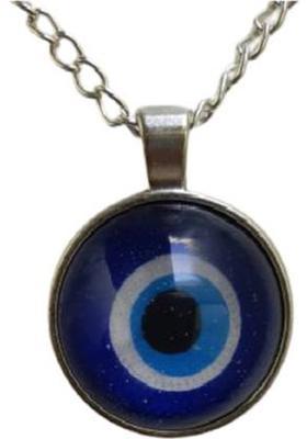 KUNDLI GEMS Multicolour Evil Eye Mini Pendant for Men and Women Silver Stone Pendant