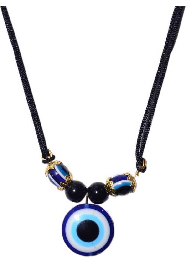Takshila Gems Evil Eye Pendant Evil Eye Locket for Unisex Nazar Raksha Kavach Locket Silk Dori Pendant - Indya