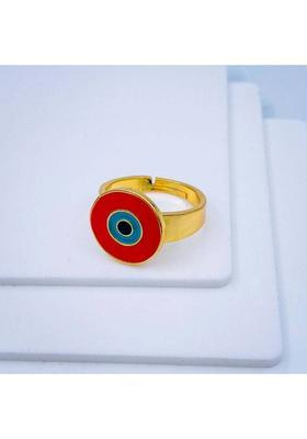 Evil Eye Copper Gold Plated Ring