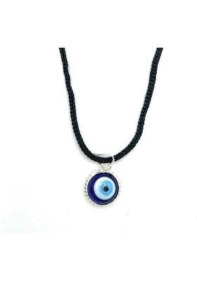 Vanishree World (Pack Of 5) Blue Evil Eye Pendants with Chain Original Turkish Nazariya Silver Silver Pendant