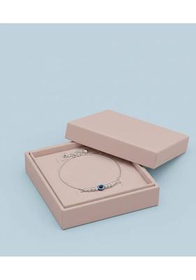 EVIL EYE SILVER FLAT PAYAL Brass Anklet