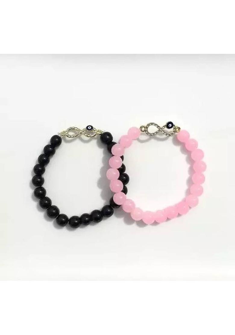 Stone, Crystal, Glass Bracelet&nbsp;&nbsp;(Pack of 2) - Indya