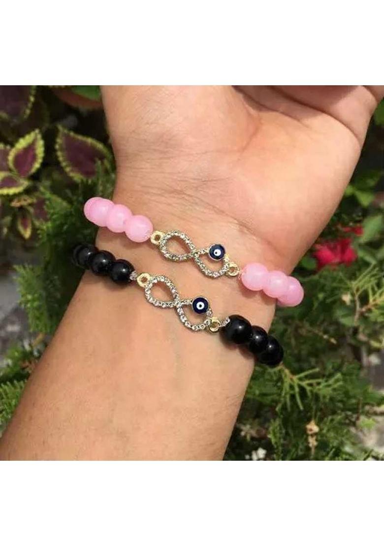 Stone, Crystal, Glass Bracelet&nbsp;&nbsp;(Pack of 2) - Indya