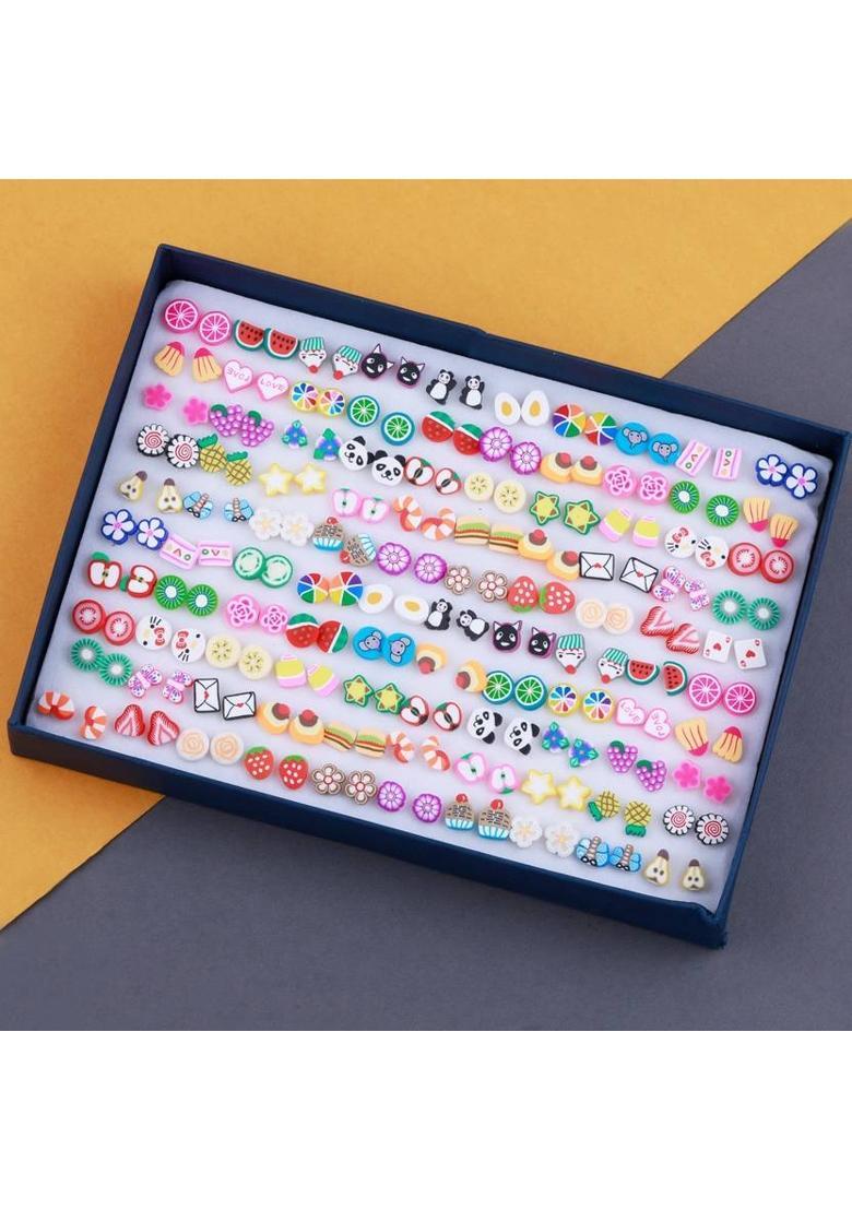 MOREL 5 PCS HAMSA HAND SHAPE EVILEYE PENDANT CHARM FOR NECKLACES, DIY & JEWELER MAKING Metal Charm Set - Indya