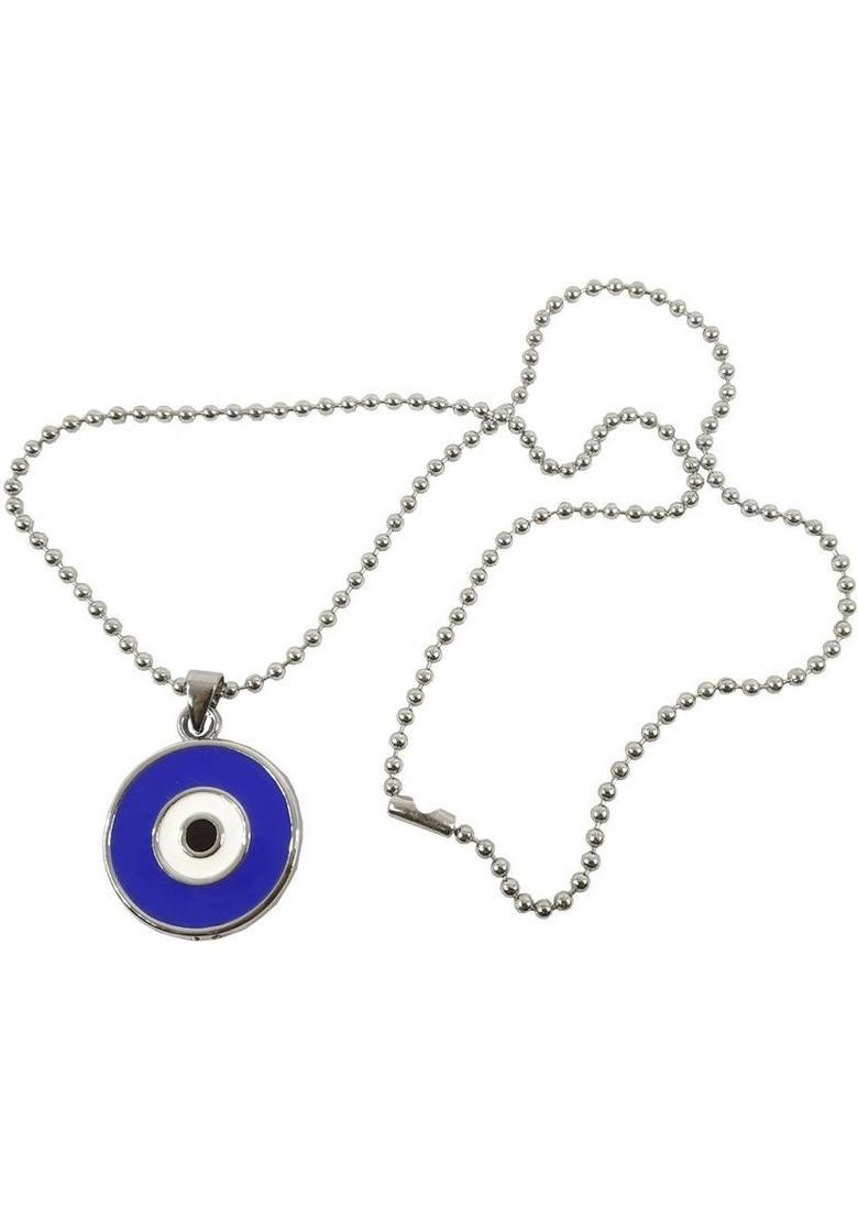 Uniqon Evil Eye Nazar Suraksha Kavach Locket Pendant And Wrist Band Rope Dori Bracelet Stainless Steel, Cotton Dori - Indya