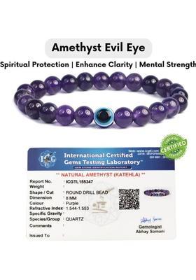 Amethyst, Evil Eye Beads, Agate, Crystal, Jade, Quartz Bracelet