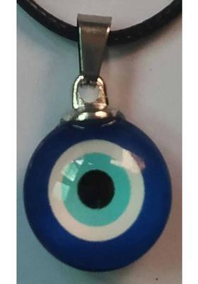 Vanishree World Turkish Blue Glass Evil Eye Black Dori Pendant Metal Pendant