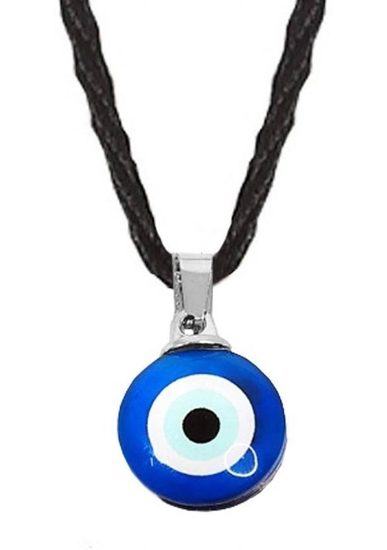 Uniqon JAR0534-1 Big Size Dual Side Blue Evil Eyes Nazar Suraksha Kavach Pendant Locket Plastic Pendant Set - Indya