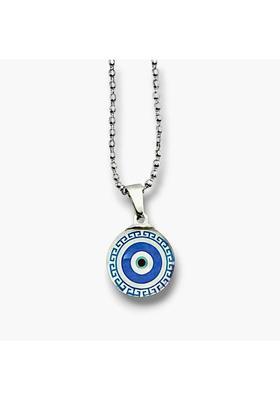 ROYAL VIBES Eyes bol Rhodium Crystal Stainless Steel Pendant