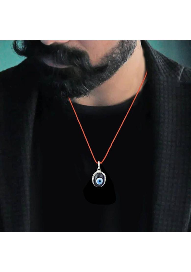 GIACOMO A+ Quality evil eye Protection Nazriya Pendant For Men & Women Silver Beads Brass, Alloy Pendant - Indya
