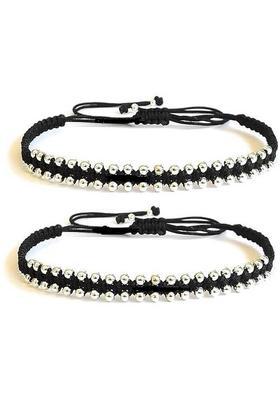 STYLE REVOLVER Evil Eye Charms Black Thread Anklet| Nazar Battu for Women Cotton Dori Anklet&nbsp;&nbsp;(Pack of 2)