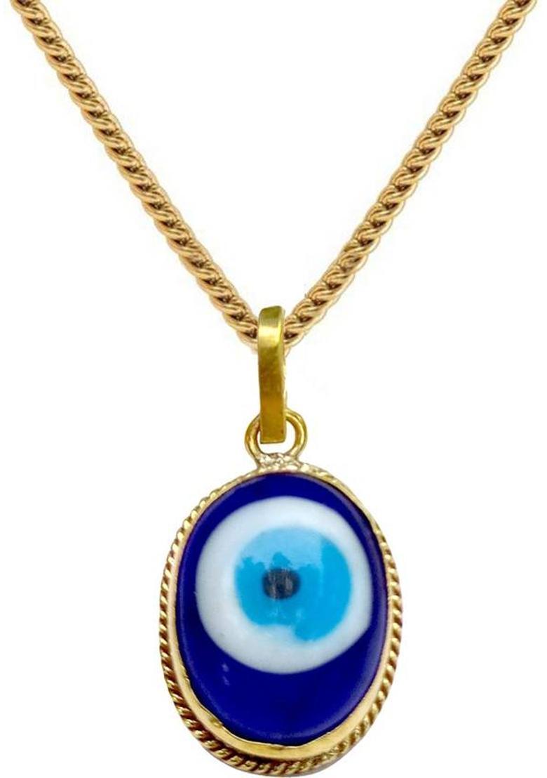 HAWAI Nazar Evil Eye Pendant and Nazar Raksha Pendant Brass Brass Pendant - Indya