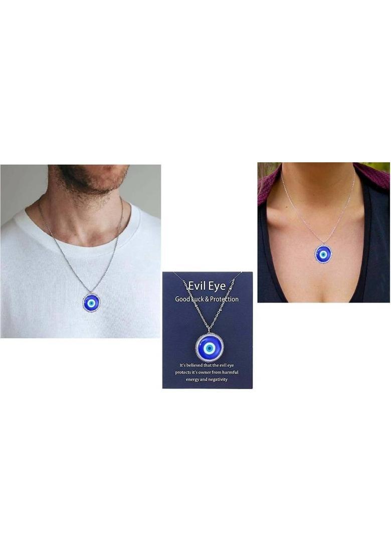 Syfer Evil Eye Unisex Pendant/Necklace for Girls & Boys Good evil Protection Pendant Silver Stainless Steel Locket - Indya