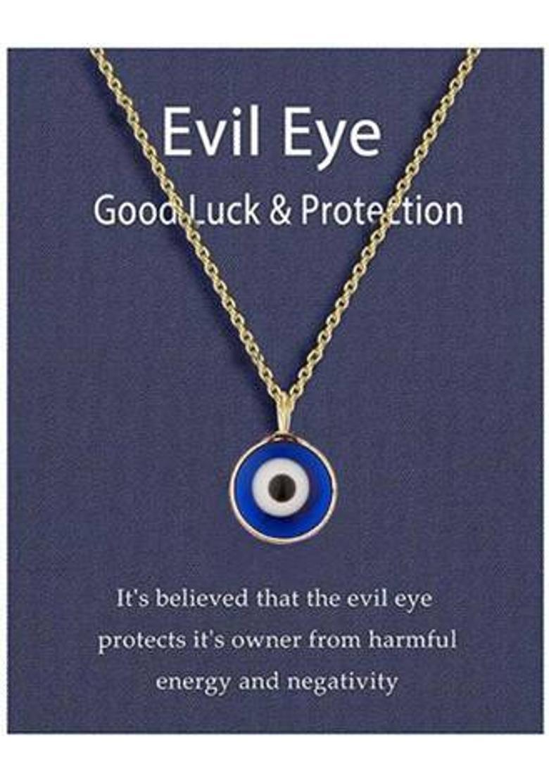 Syfer Evil Eye Pendant for Women and Girls Trendy Evil Eye Girls Necklace Party Wear Gold-plated Brass Pendant - Indya