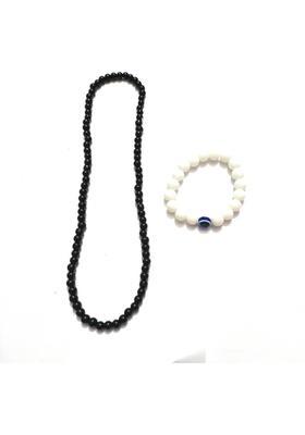 Fashion Jewellery Black Chain With White Bracelet Combo Plastic Chain