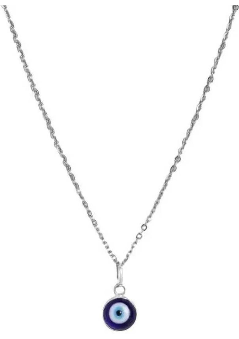 Evil Eye Pendant Chain Necklace for Women Alloy Chain - Indya