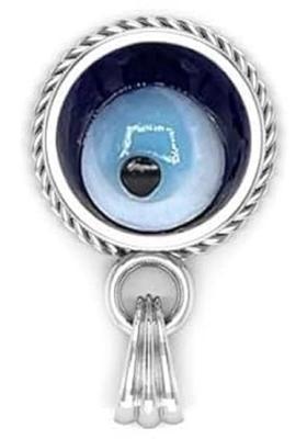 APSLOOSE 6.25 Ratti 5.55 Crt Original Turkish Nazariya Natural Blue Evil Eye Pendants Silver Brass Locket