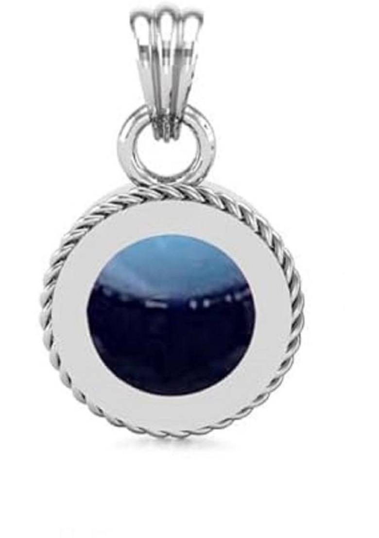 APSLOOSE 6.25 Ratti 5.55 Crt Original Turkish Nazariya Natural Blue Evil Eye Pendants Silver Brass Locket - Indya