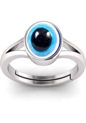 Glass Beads Sterling Silver Plated Ring