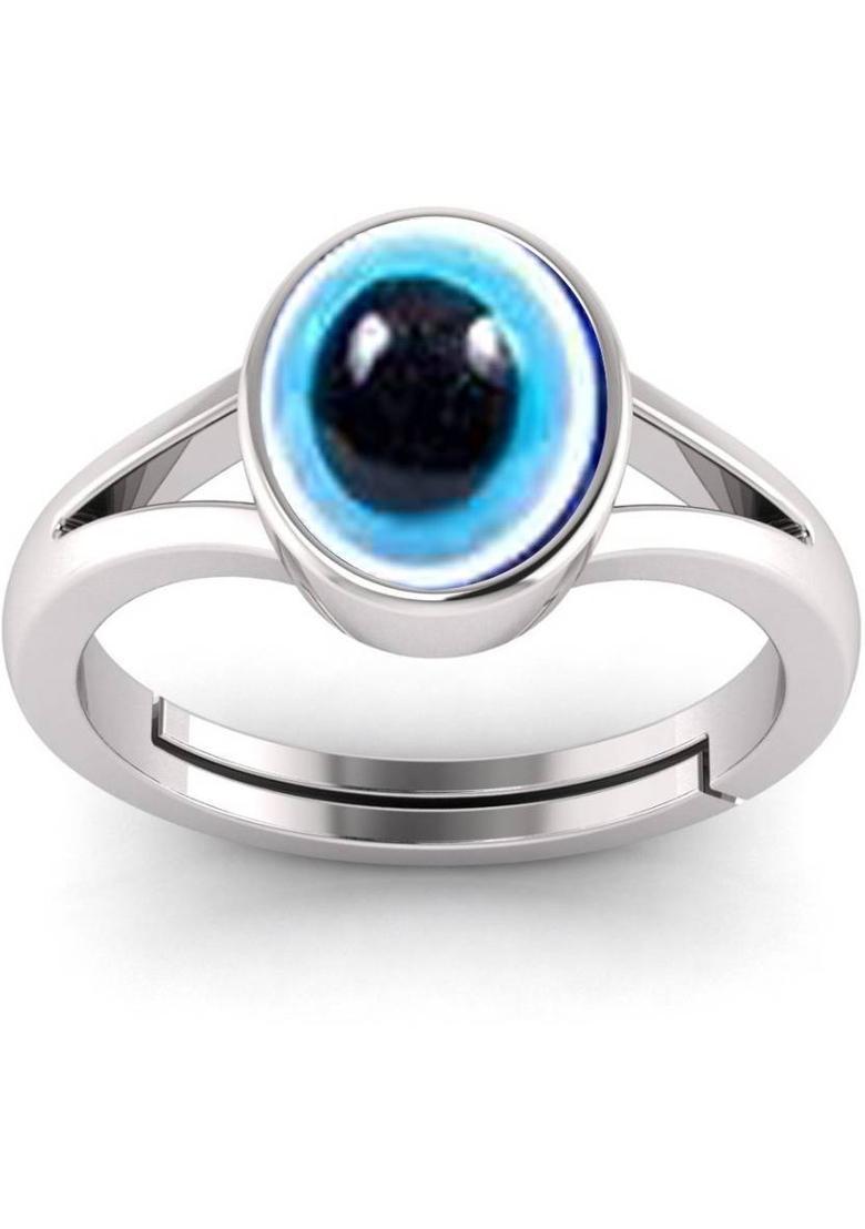 Glass Beads Sterling Silver Plated Ring - Indya