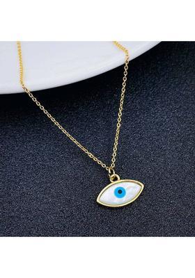 ZIVOM Evil Eye Drop Gold-plated Mother of Pearl Copper Pendant Set